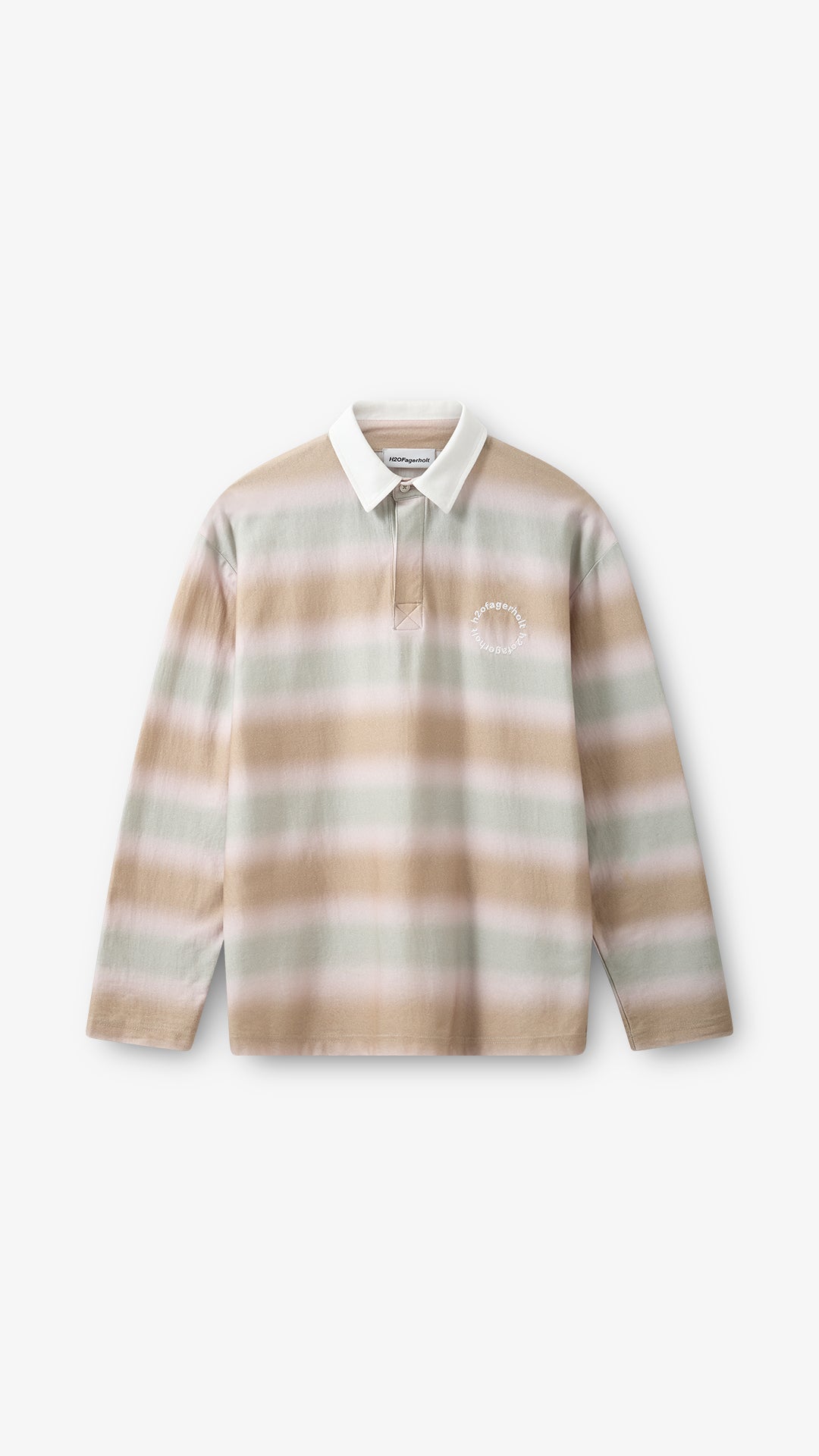 H2OFagerholt Cash Polo Shirt T-Shirt L/S 9943 Dusty Multi Spray