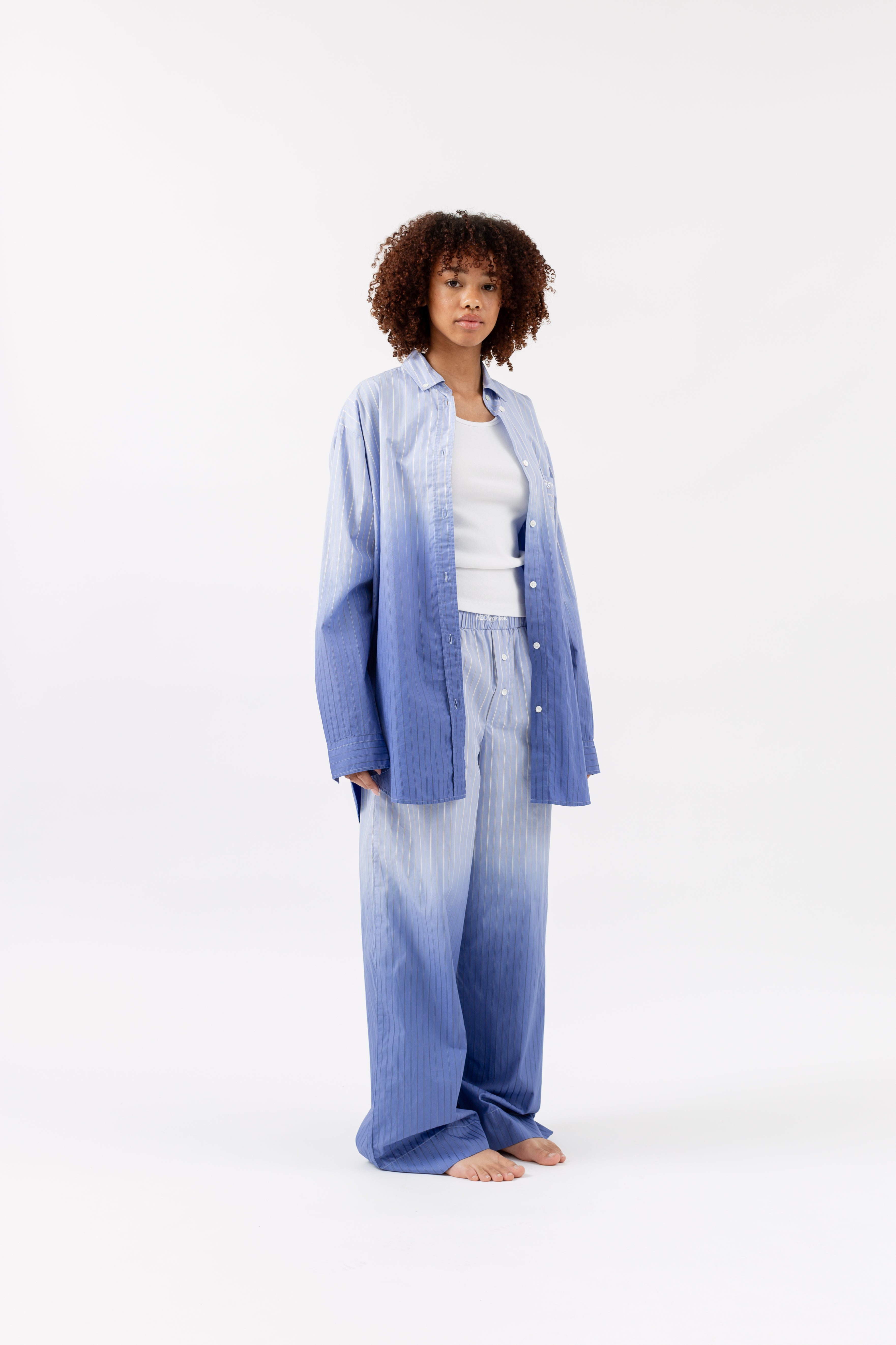 Holiday Dip Dye Shirt - Light Blue Dip Dye