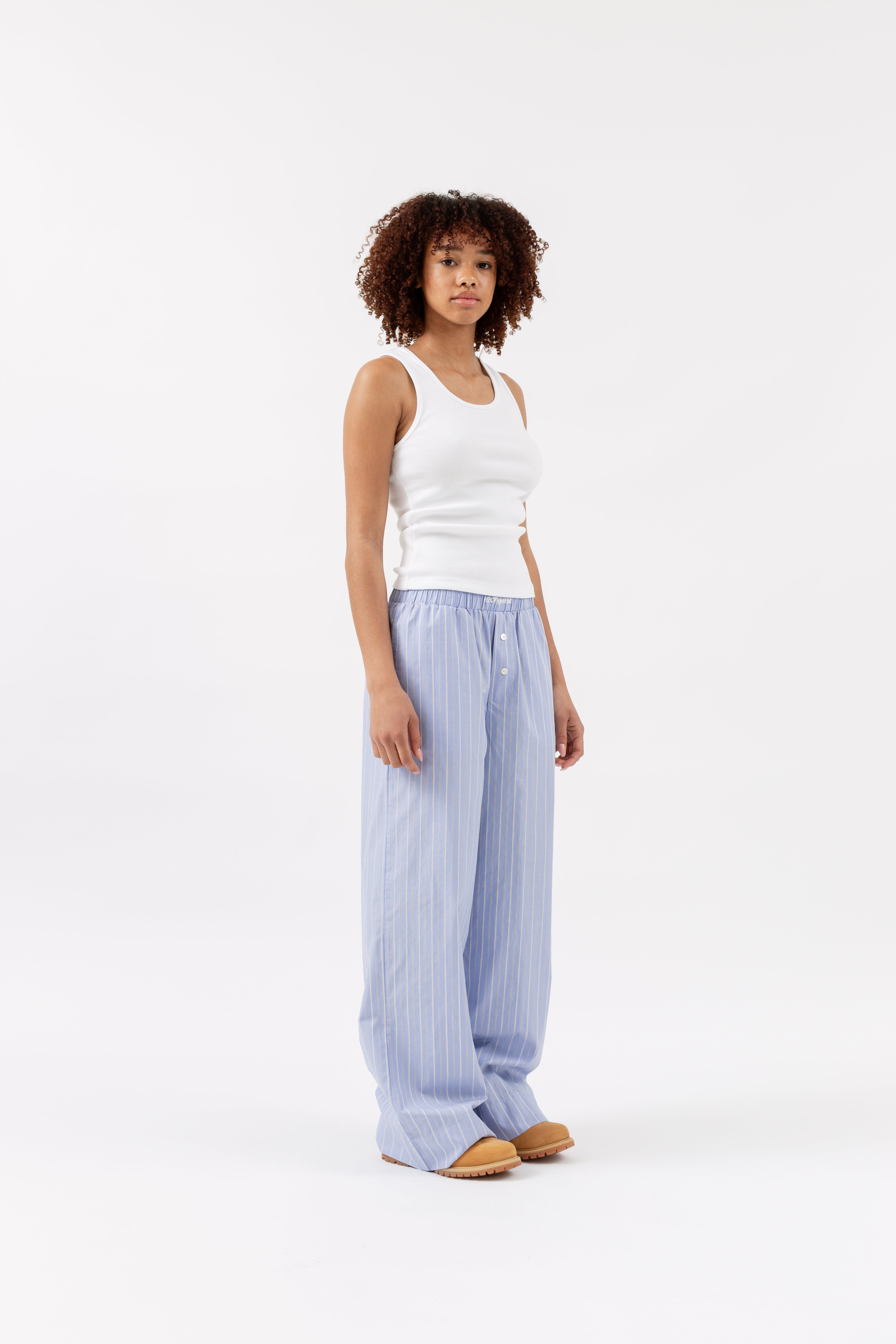 Holiday Pants - Light Blue Stripe
