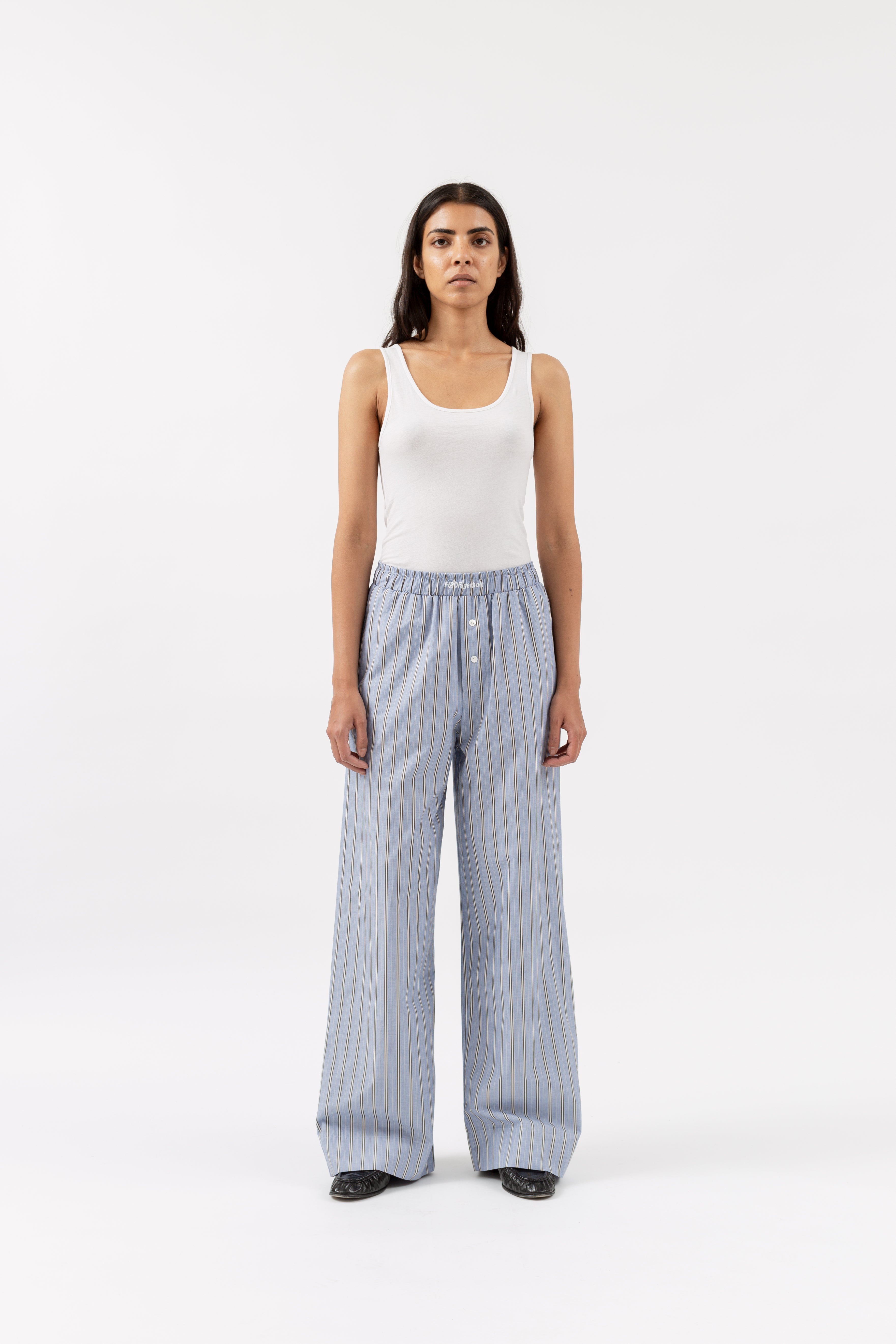 Holiday Pants - Dark Blue Stripe