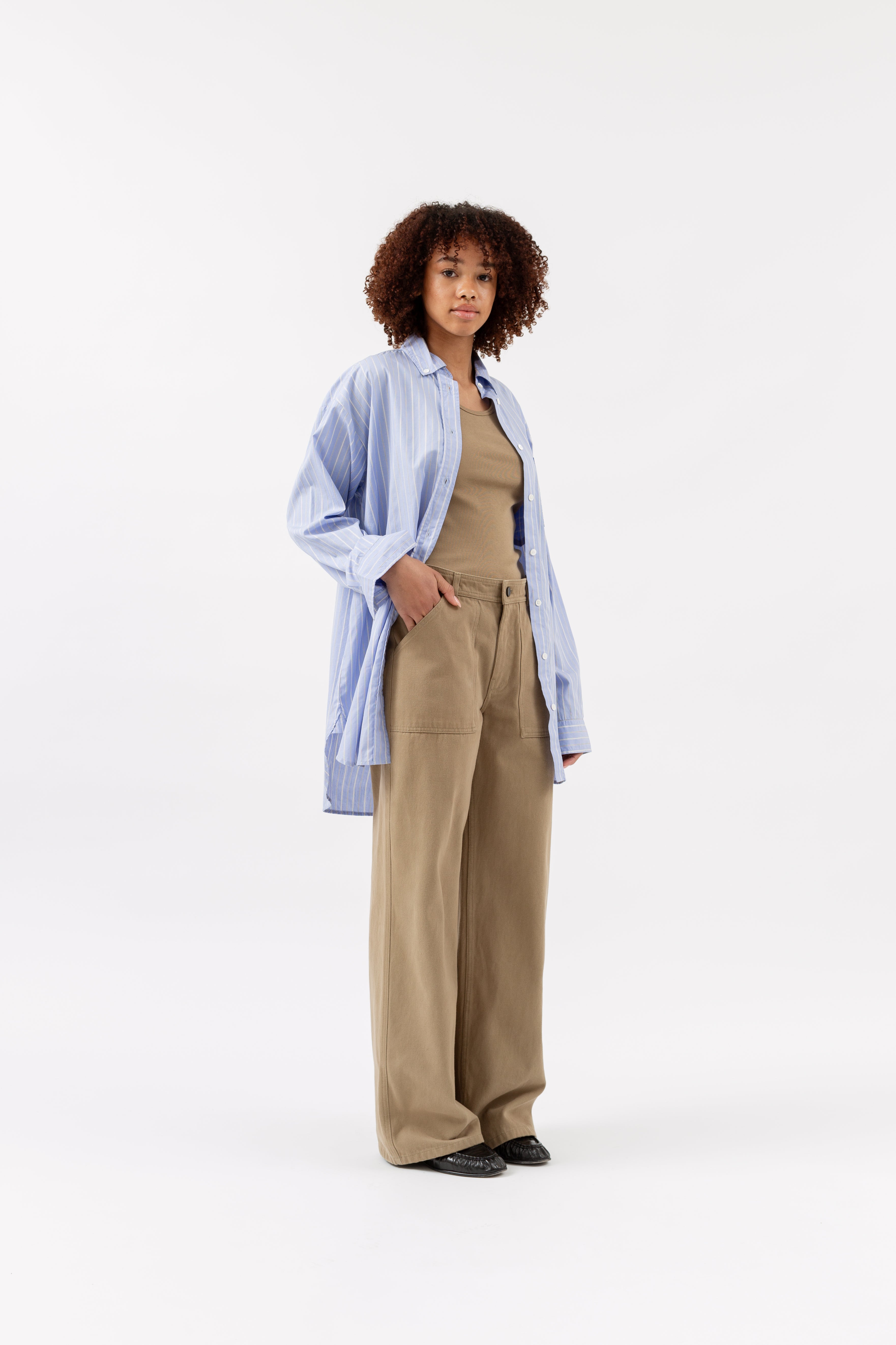 Holiday Shirt - Light Blue Stripe