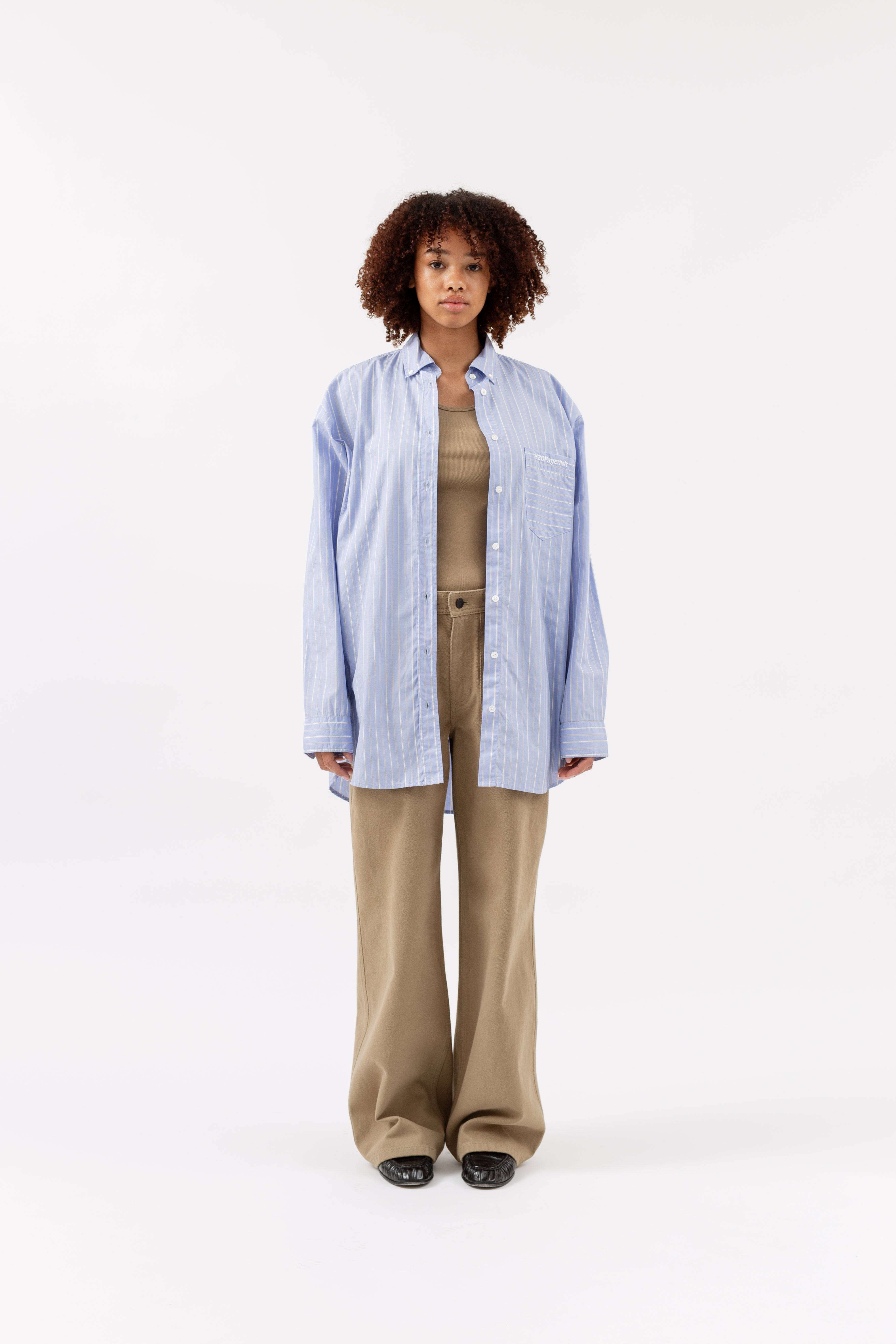 Holiday Shirt - Light Blue Stripe