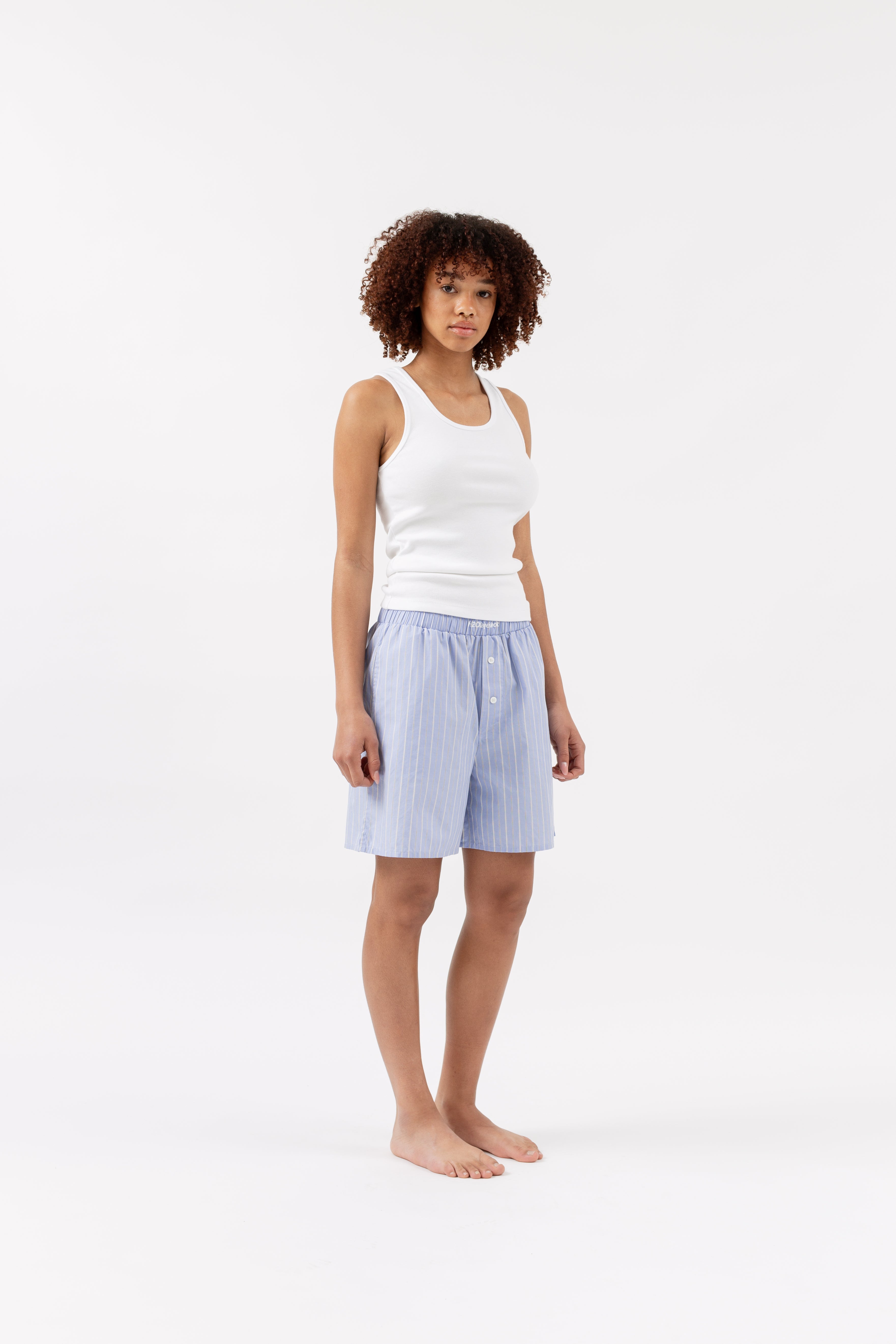Holiday Shorts - Light Blue Stripe