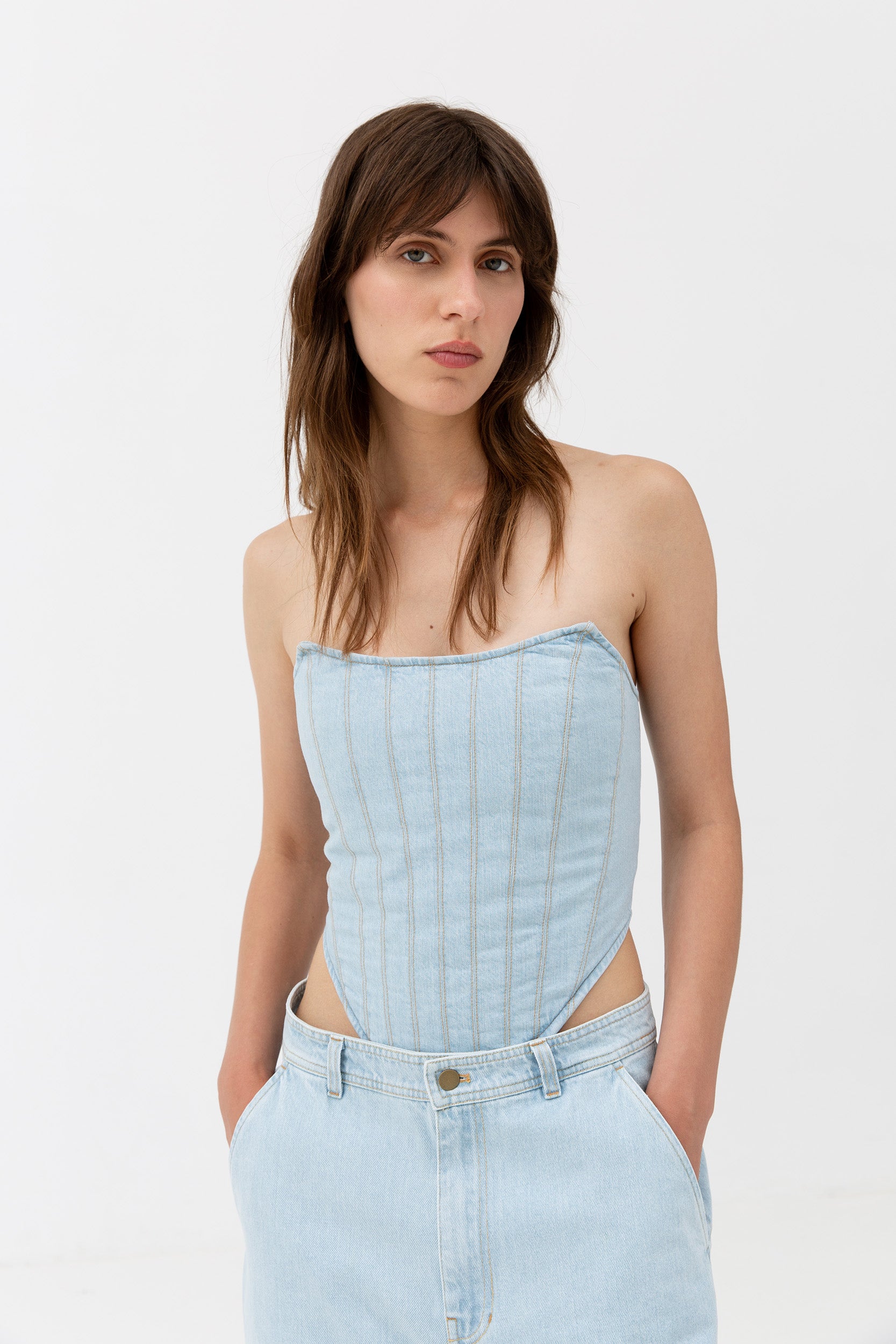 H2OFagerholt Aljinz Corsage T-Shirt 2661 Light Blue Denim