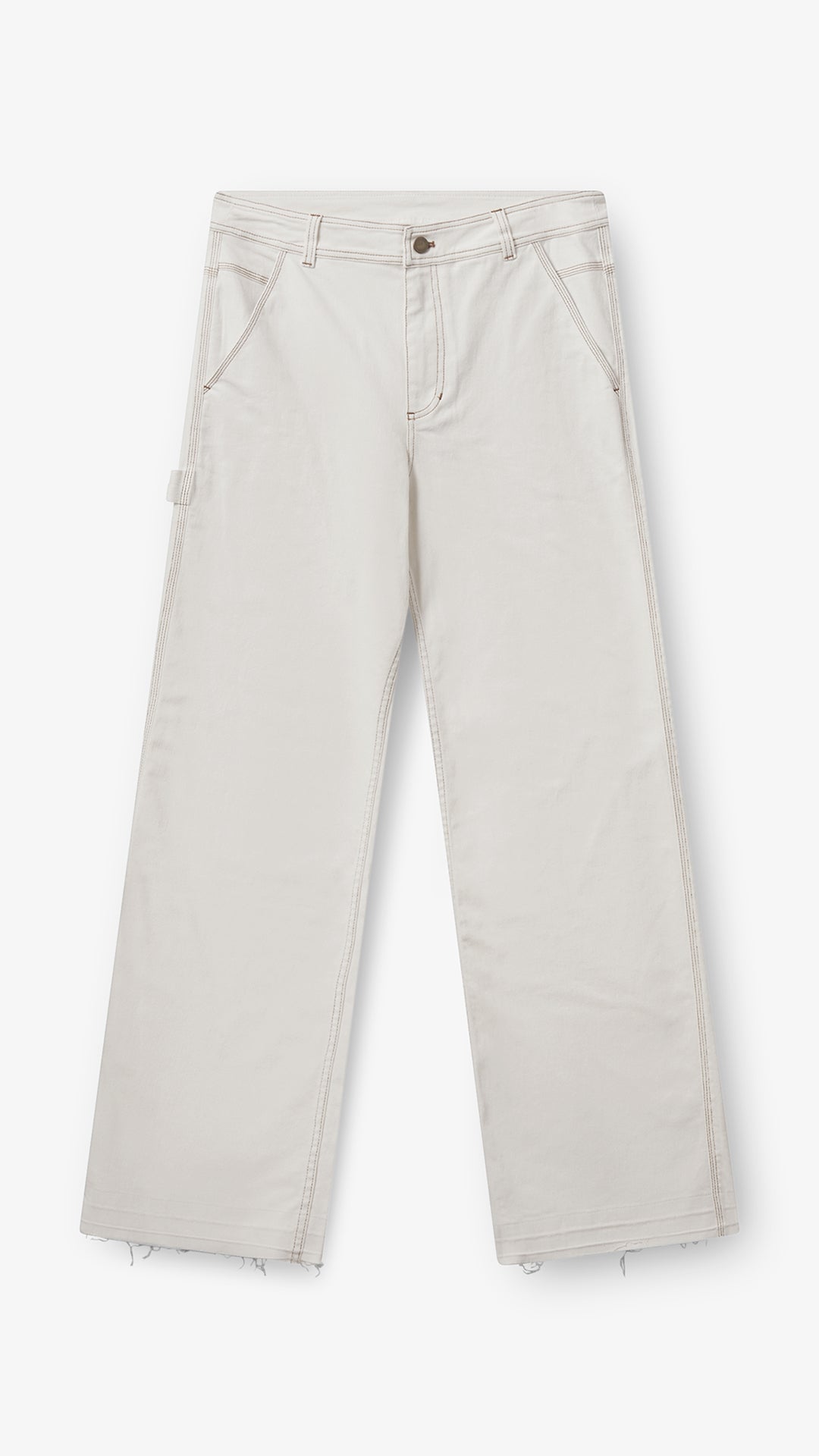 Aljinz Jeans - Cream White