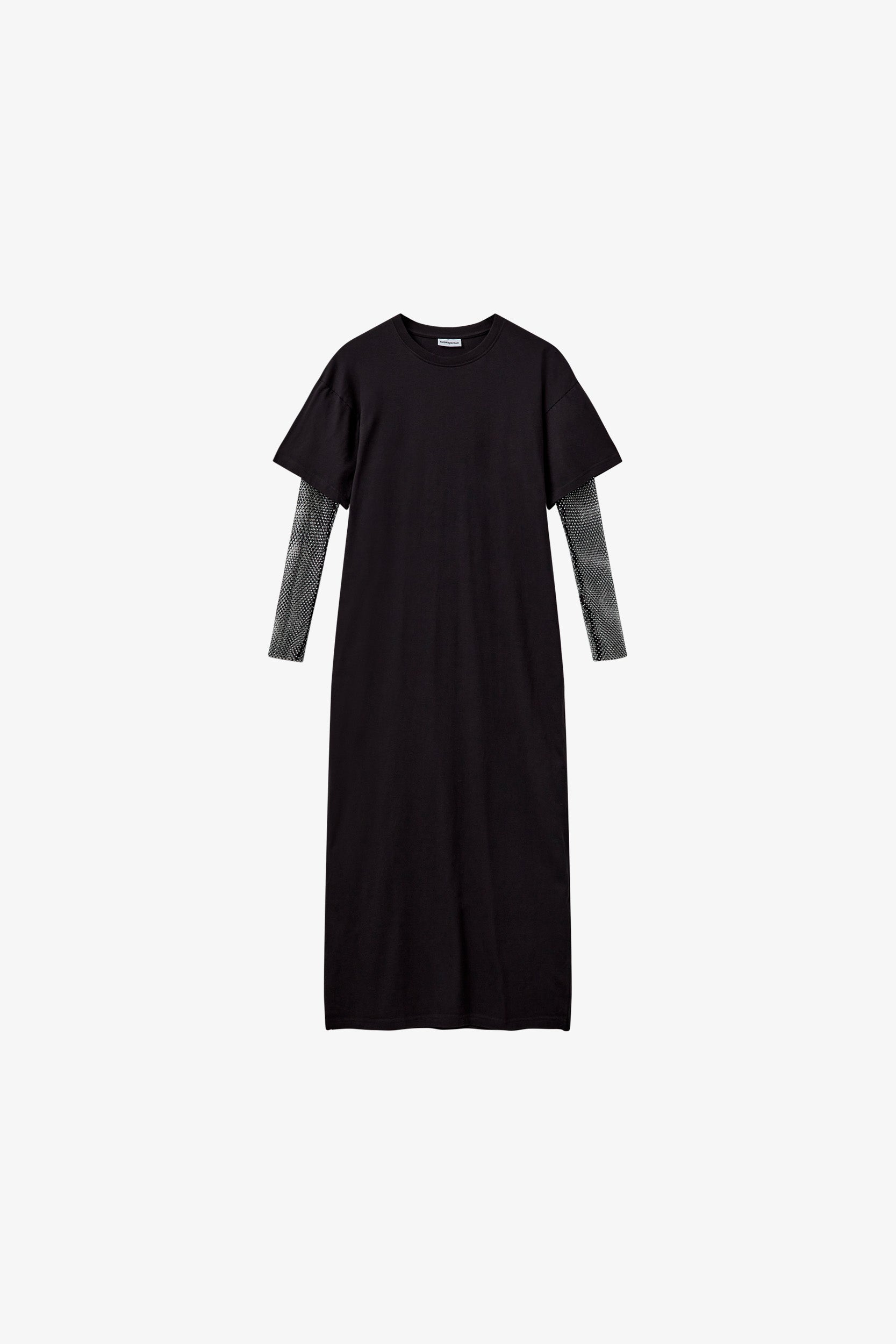 Black long t shirt dress on sale