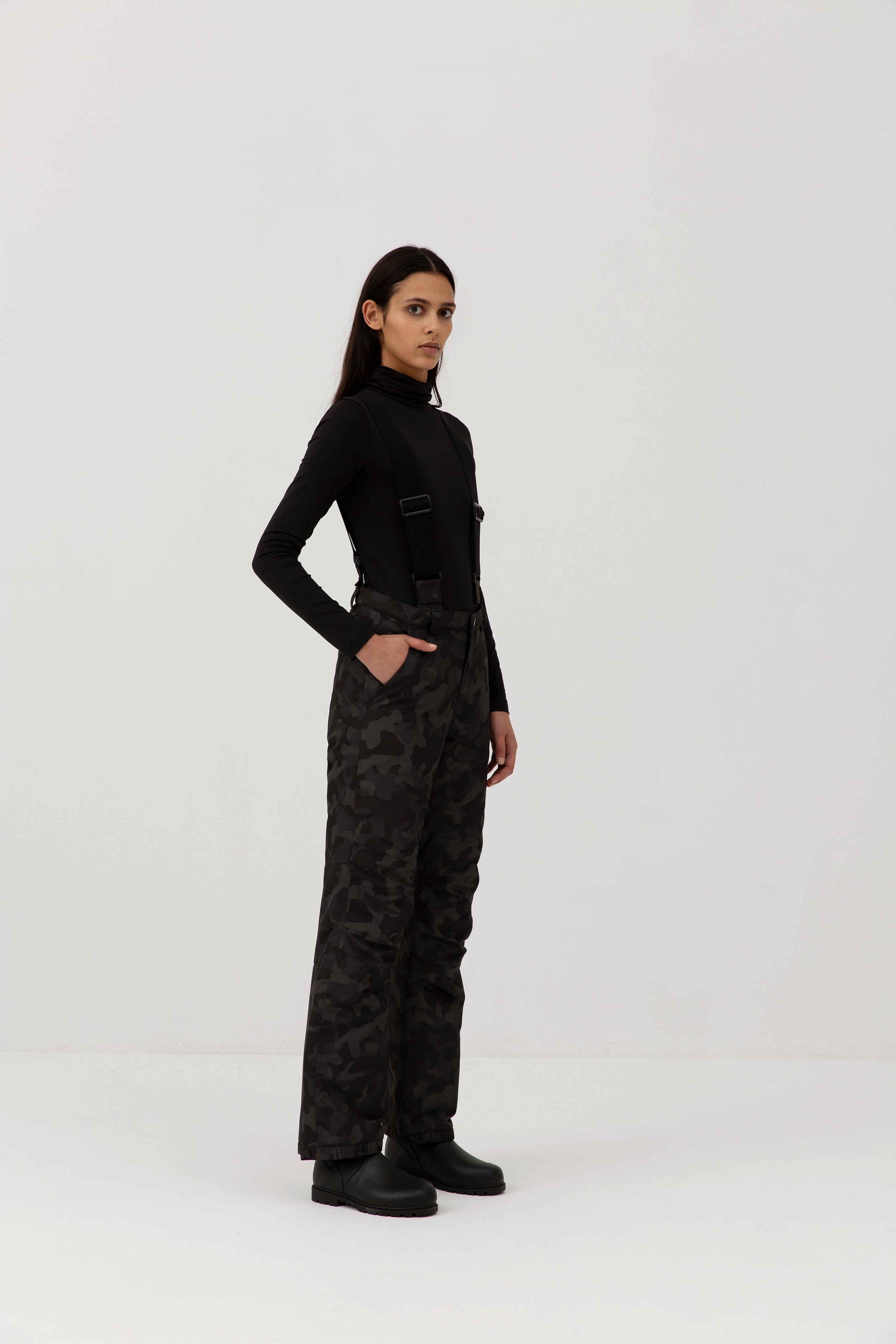 Black Camou Pants - Black Camou