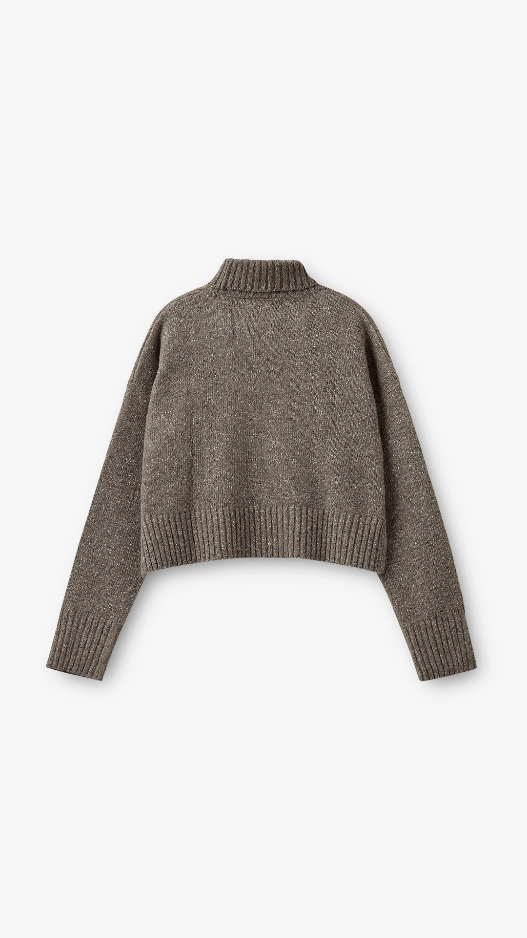 Brownie Turtleneck - Grey/Brown Melange