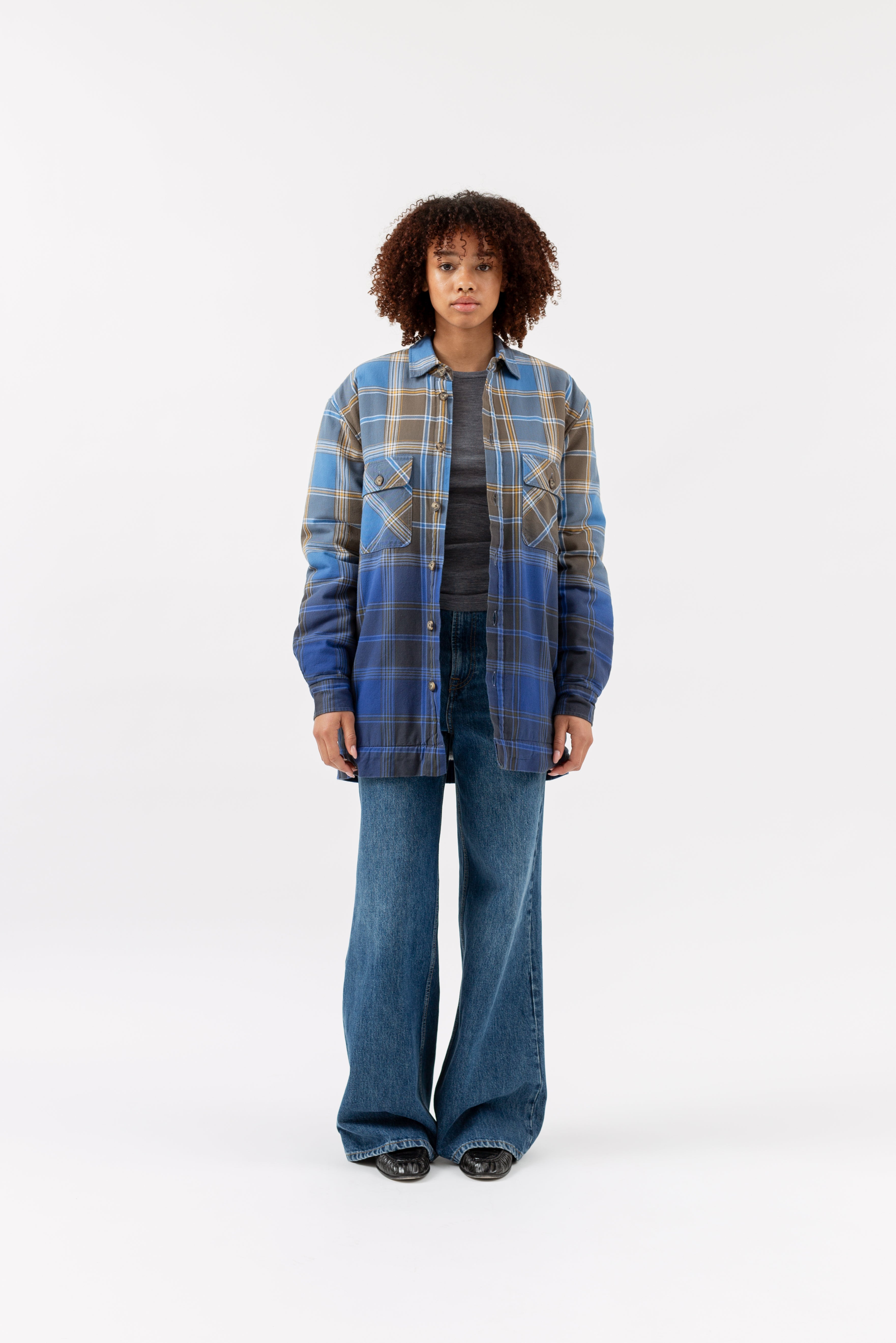 H2OFagerholt Como Pile Shirt Jackets 7246 Brown/Blue Check