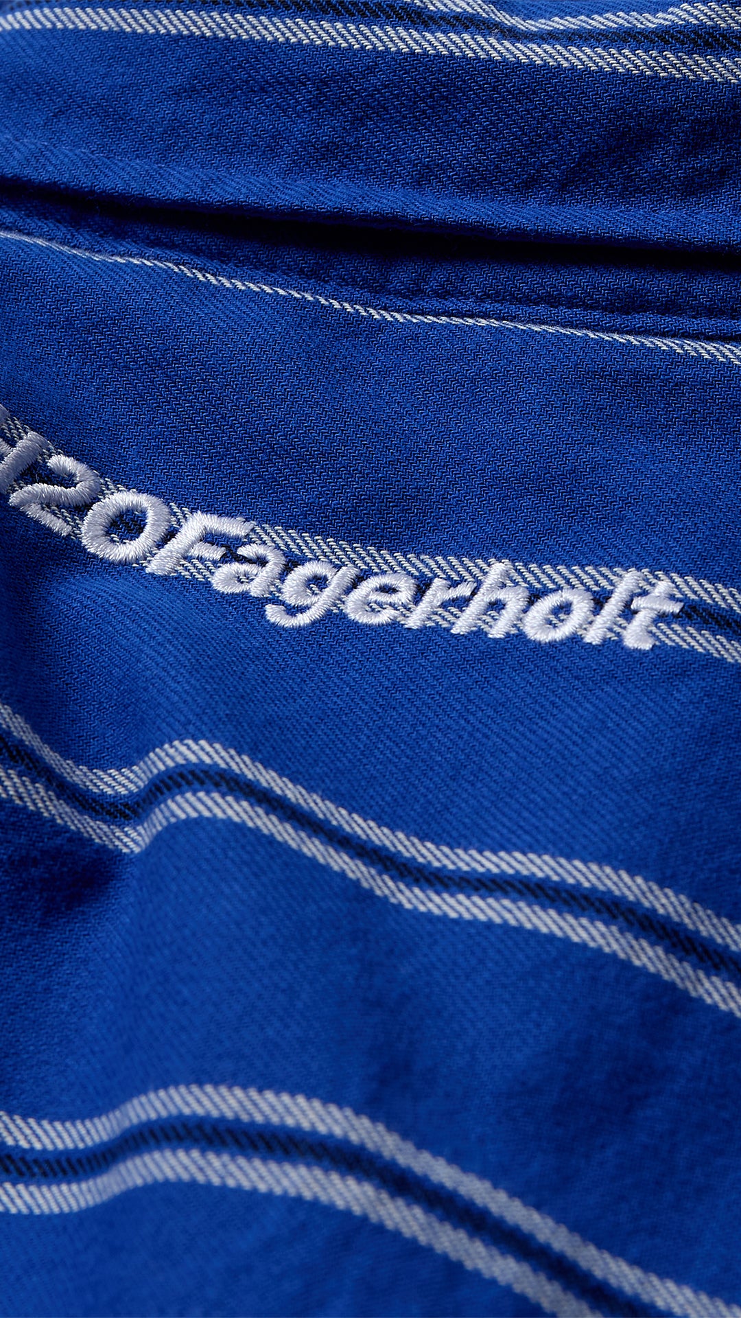 H2OFagerholt Como Pile Shirt Jackets 7877 Black/Blue Stripe