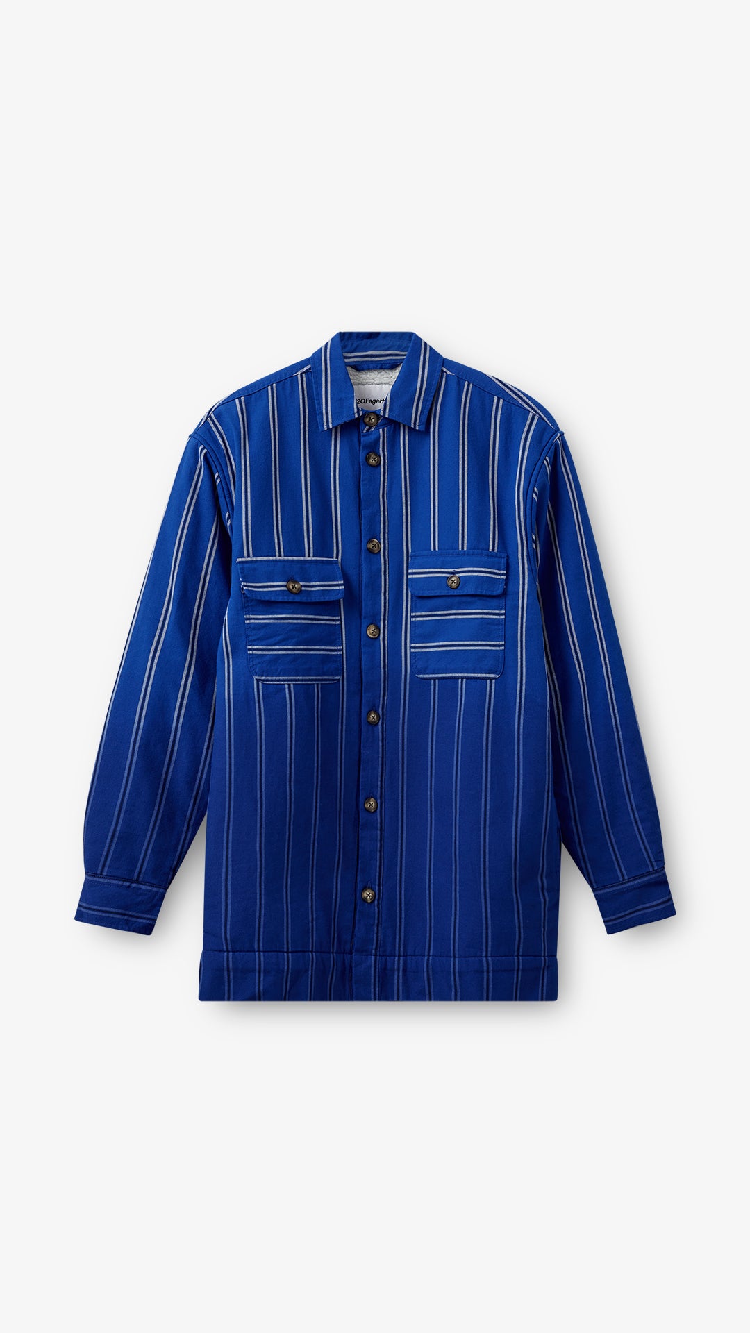 Como Pile Shirt - Black/Blue Stripe