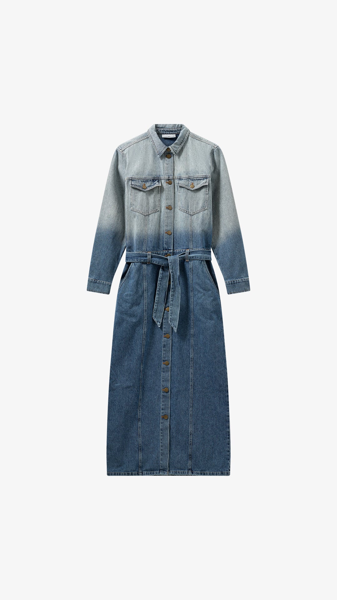 Dip Dye Dress - Dip Dyed Denim