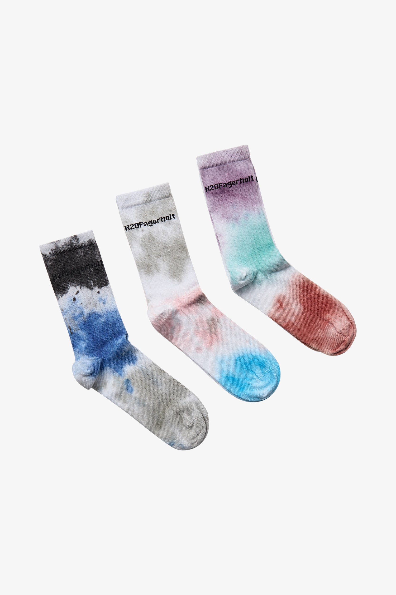 Dip Dye Sock - Black/White/Creamy Grey