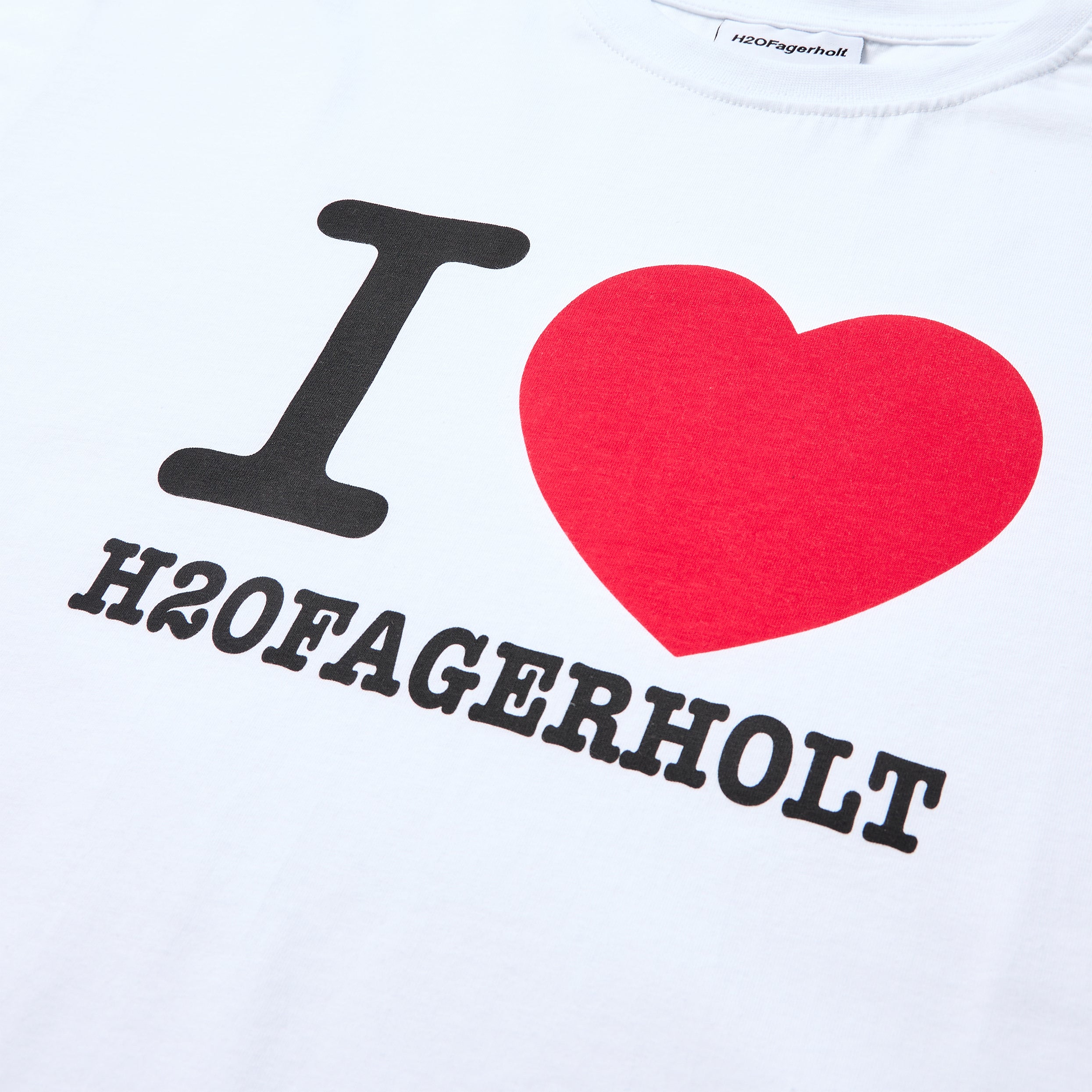 H2OFagerholt I Love Tee Cropped T-Shirt 1006 Off White