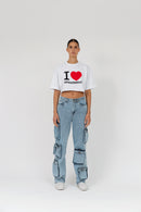 H2OFagerholt I Love Tee Cropped T-Shirt 1006 Off White