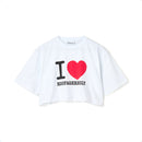 H2OFagerholt I Love Tee Cropped T-Shirt 1006 Off White