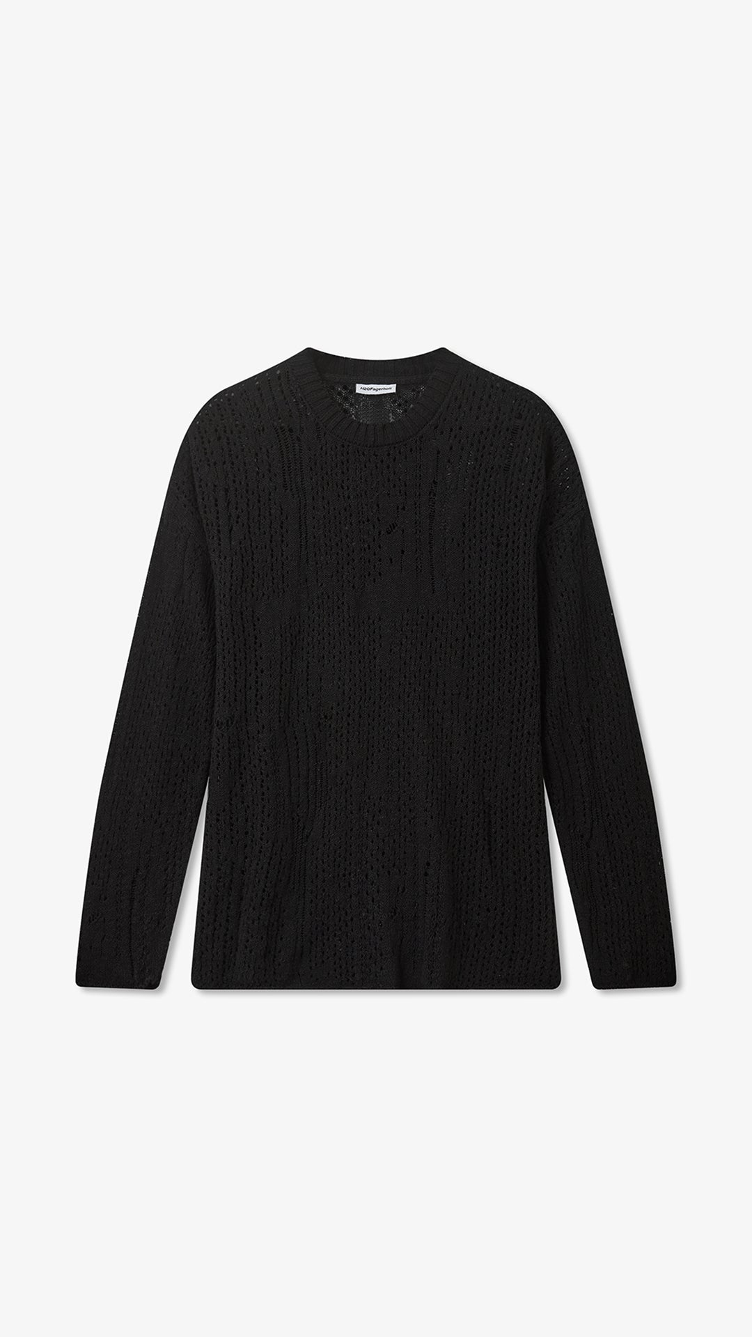 Nutto Crewneck Top - Deep Black