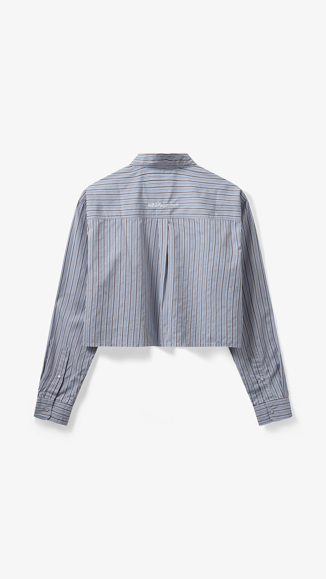 PJ Cropped Shirt - Blue Stripe