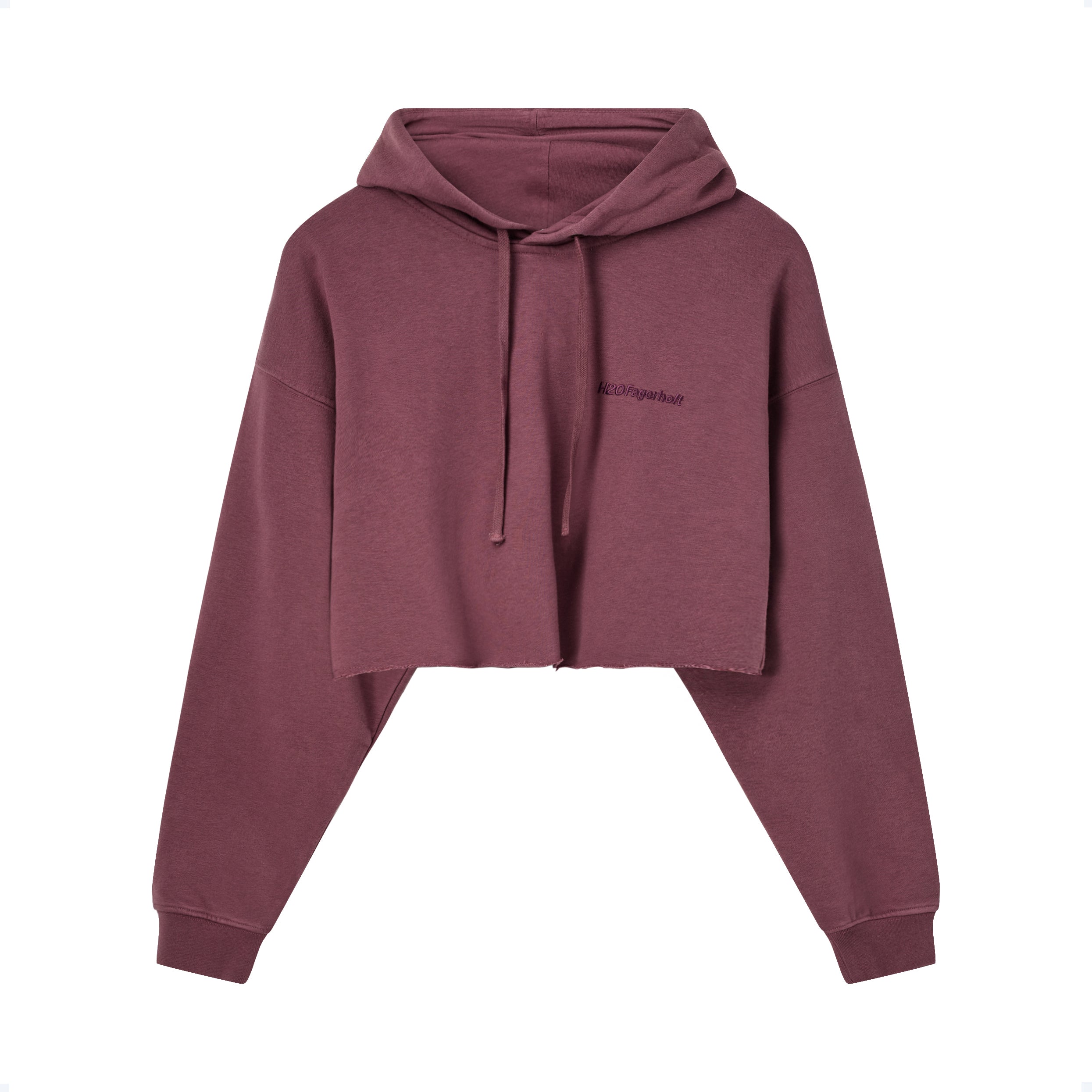 Pro Cropped Sweat Hoodie - Plum Wine