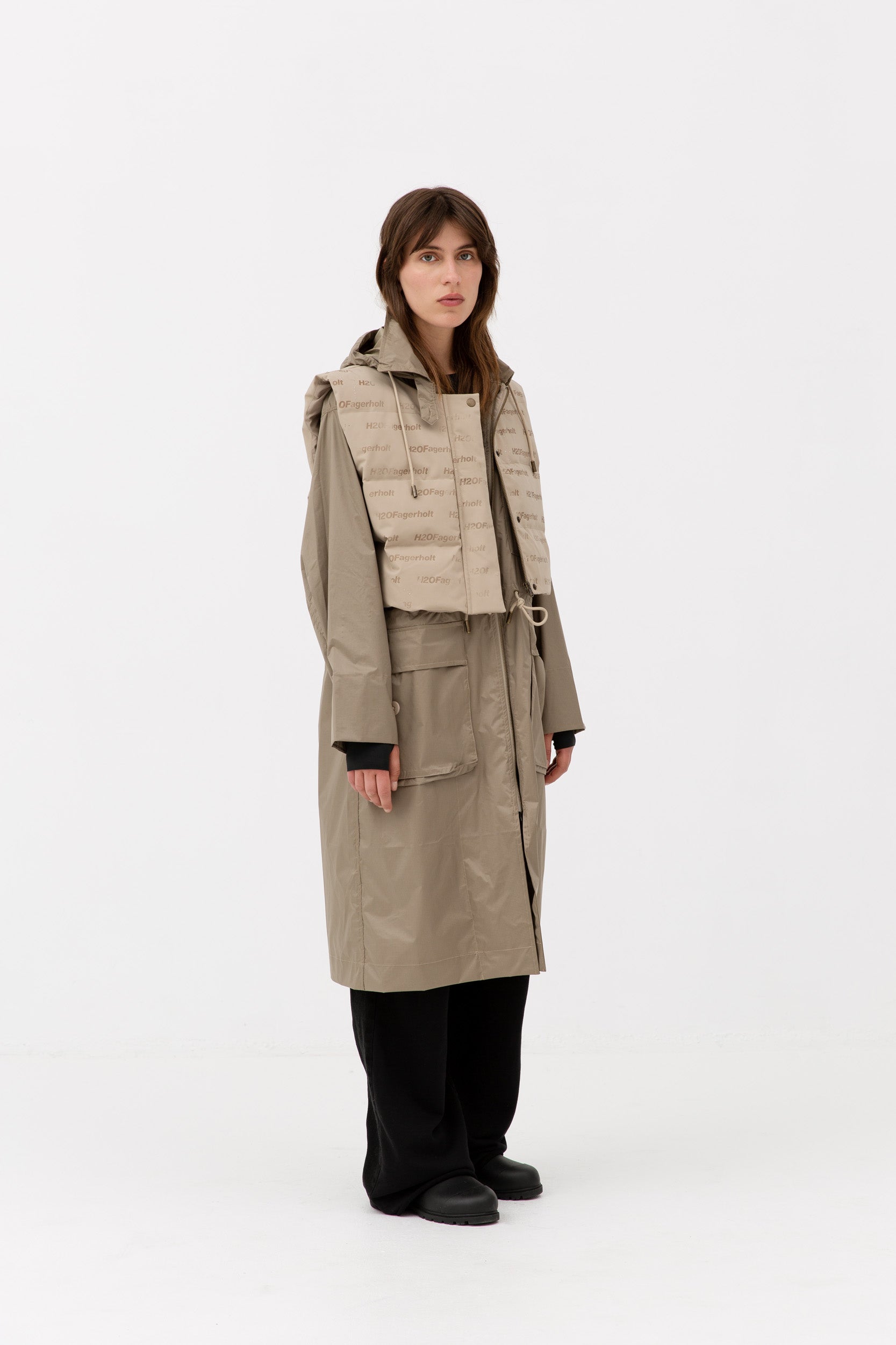 H2OFagerholt Rain Coat Rain Wear 1047 Creamy Grey