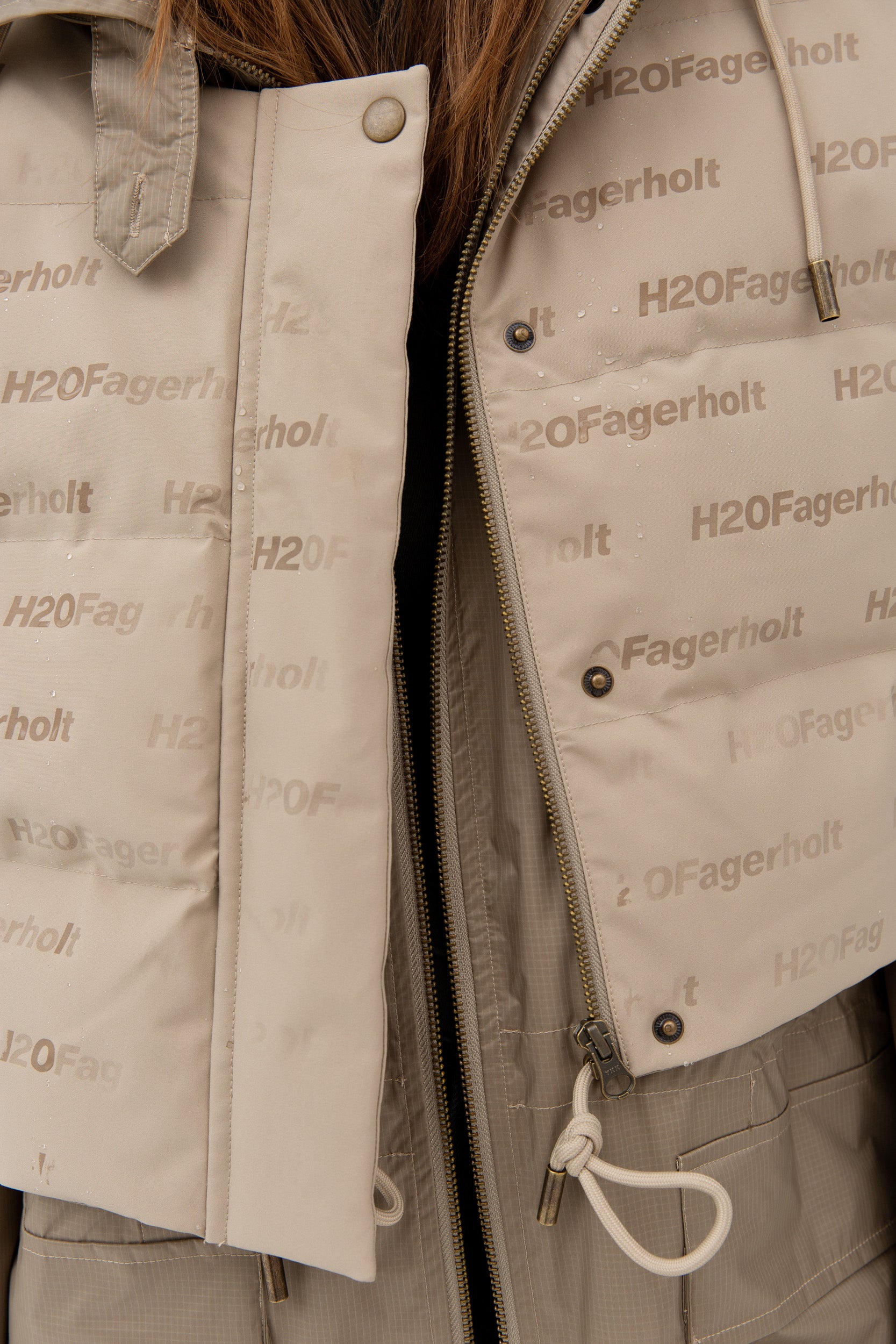 H2OFagerholt Rain Coat Rain Wear 1047 Creamy Grey