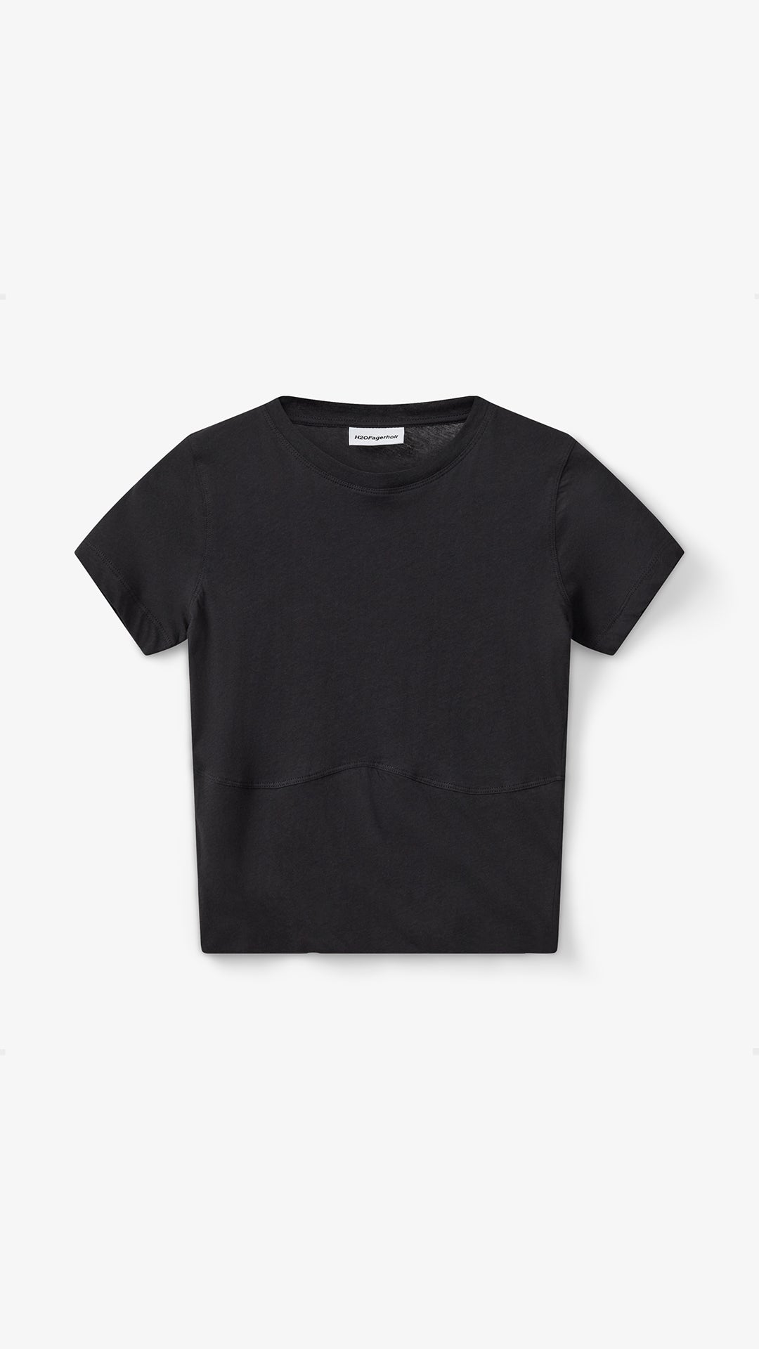 Sophia Cropped Tee - Deep Black