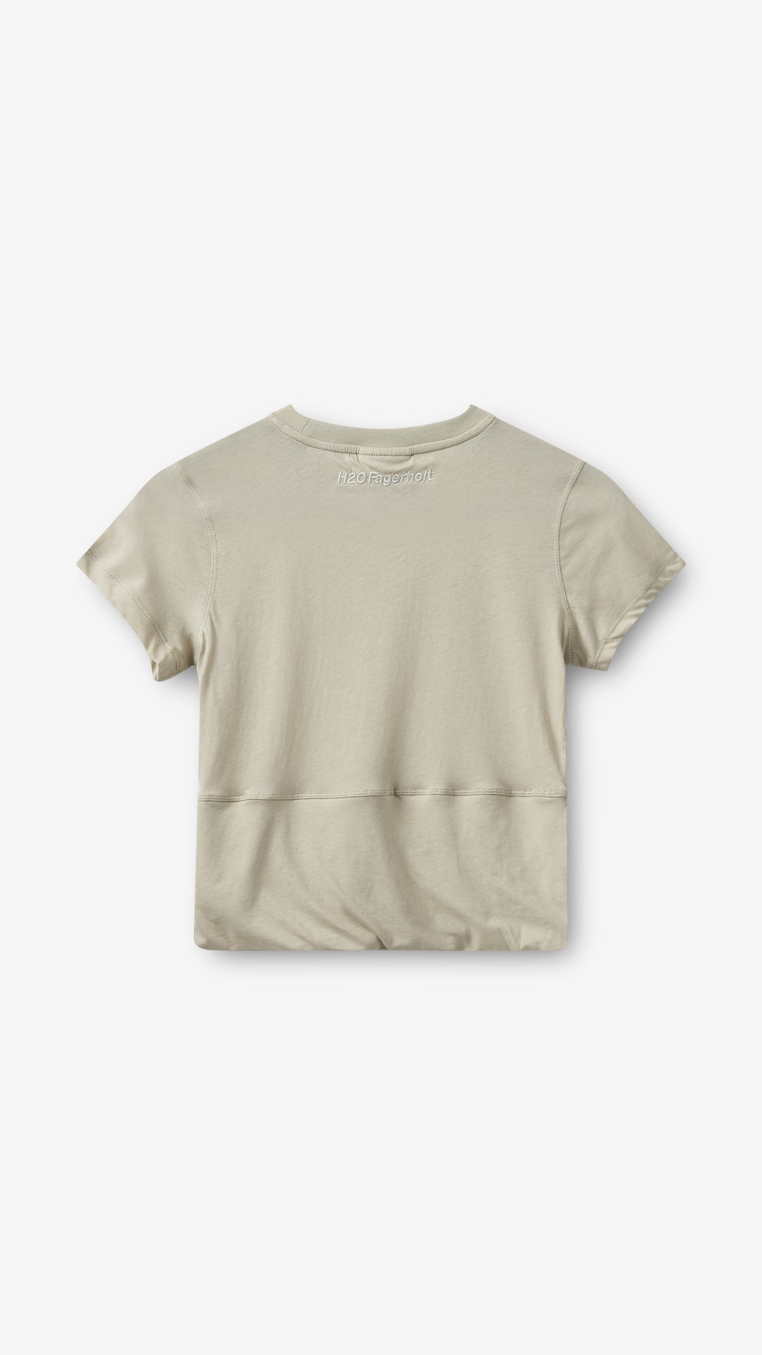 Sophia Cropped Tee - Grey Putty