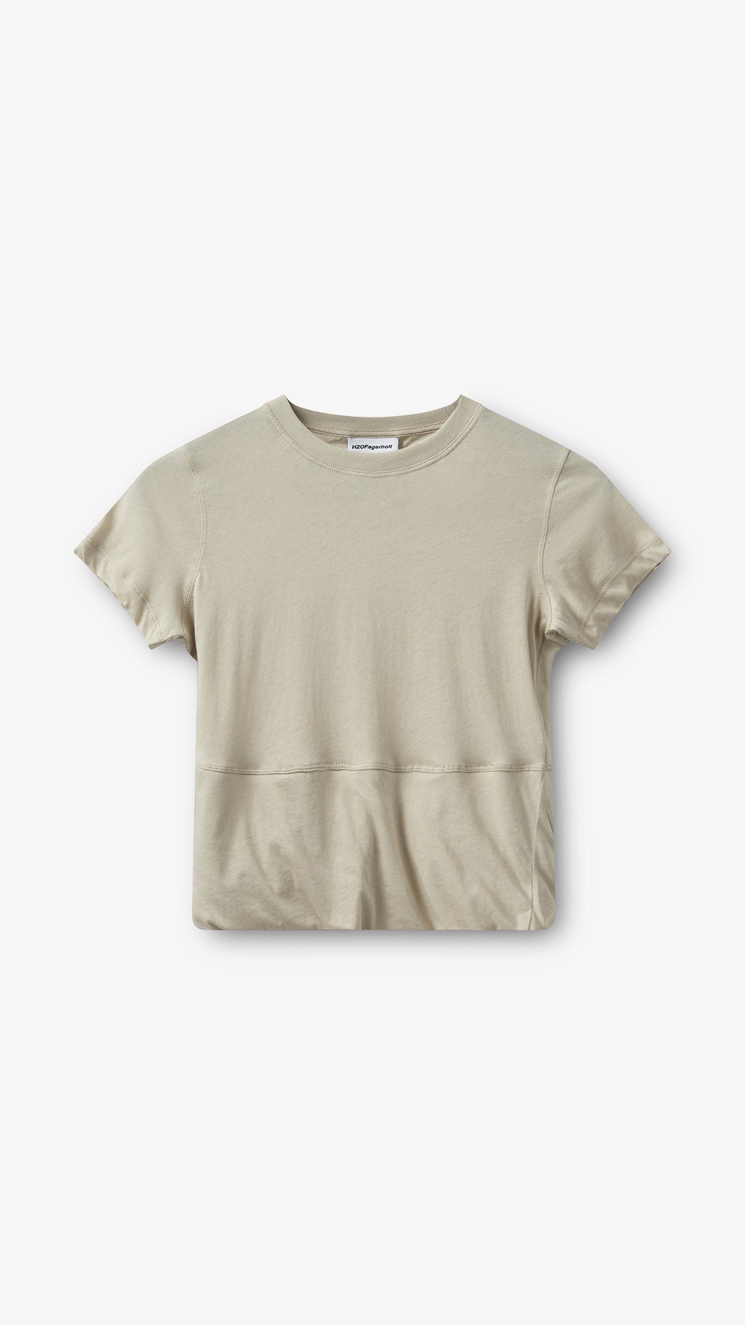 Sophia Cropped Tee - Grey Putty